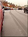 Winton: frozen hailstones in Strouden Road