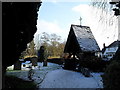 Lingering snow in the churchyard at St Mary, Shalford (8)