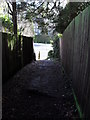 Path from Chantry View Road emerging onto Echo Pit Road