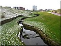 Small stream between The Links and Whitley Sands Promenade