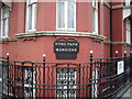 Hyde Park Mansions sign at junction of Cabbel Street and Old Marylebone Road