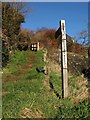 Footpath sign, Watcombe Park