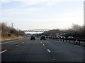 SP3782 : M6 Motorway - Footbridge Near Sowe Common by Peter Whatley