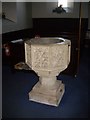 Stone font in St Ternan