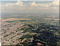 Aerial view of Thundersley Plotlands from the south-east