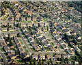 Aerial view of Hart Road and Woodlow, Thundersley