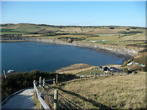 SY9078 : Kimmeridge Bay from coast path near Clavell Tower by Phil Champion