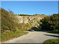 SY9180 : Car park at disused quarry above Kimmeridge village by Phil Champion
