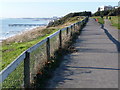 Boscombe: white fence along the cliff top