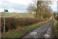 Ashby Road with footpath sign