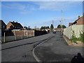 Looking along Queens Close towards St Peter