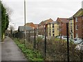 Housing behind the fence