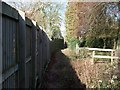 Fenced footpath