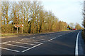 The A425 approaching the entrance to Staverton Park hotel