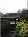 Steps up to a seat overlooking the River Arun