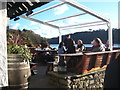 The terrace at the Ferryboat Inn