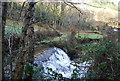 Weir at the beginning of the Mill race, Washford River