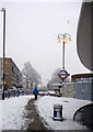 Southgate Station in the snow