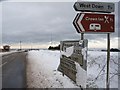 The A3123 at the junction with the road to West Down