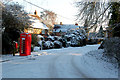 Snow on a sunny day in Leamington Hastings