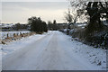 Road to Lodge Farm in the snow