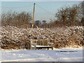 Snowy bench