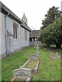 Graves towards the porch