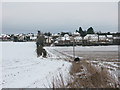 Houses at Heronden View, Eastry, from byway