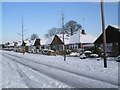 Snow covered homes in Littlepark Avenue