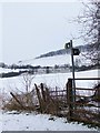 Footpath sign, Stoke Farthing