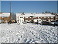 Approaching a snowman in Colbury Grove