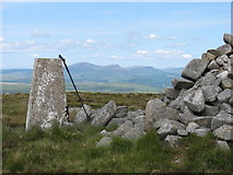 NX5875 : Summit trig and cairn on Cairnsmore of Dee by David Purchase