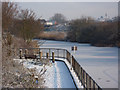 River east of railway bridge