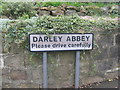 Signpost for Darley Abbey in Derby