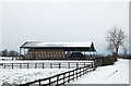 Bales in a barn at Gibraltar House Farm