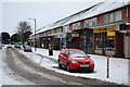 Thorpe Bay shops in the snow