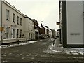 Boutport Street at the junction with Bull Court and Vicarage Street