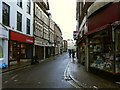 The High Street leading away from Boutport Street