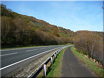 NS3498 : Cycle path alongside the A82 by Phil Champion