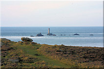 SW3522 : Carn Barra and Longships lighthouse by Bob Jones