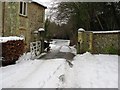 View through Lodge gate to the A29