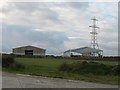 Barns and pylon