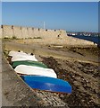 Boats near Portland castle