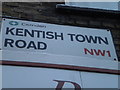 Street sign, Kentish Town Road NW1