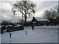 Lone pedestrian in Court Lane