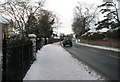 A snowy pavement in Havant Road