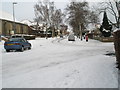 Looking from Lampeter Avenue towards apostbox in Penrhyn Avenue