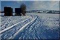 Snow covered farmland, Birlingham