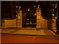 Restored gates of former Fishmongers Almshouses