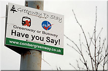J3873 : Comber Greenway sign, Belfast (2) by Albert Bridge